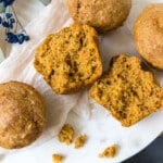 Pumpkin Spice muffins on a marble board