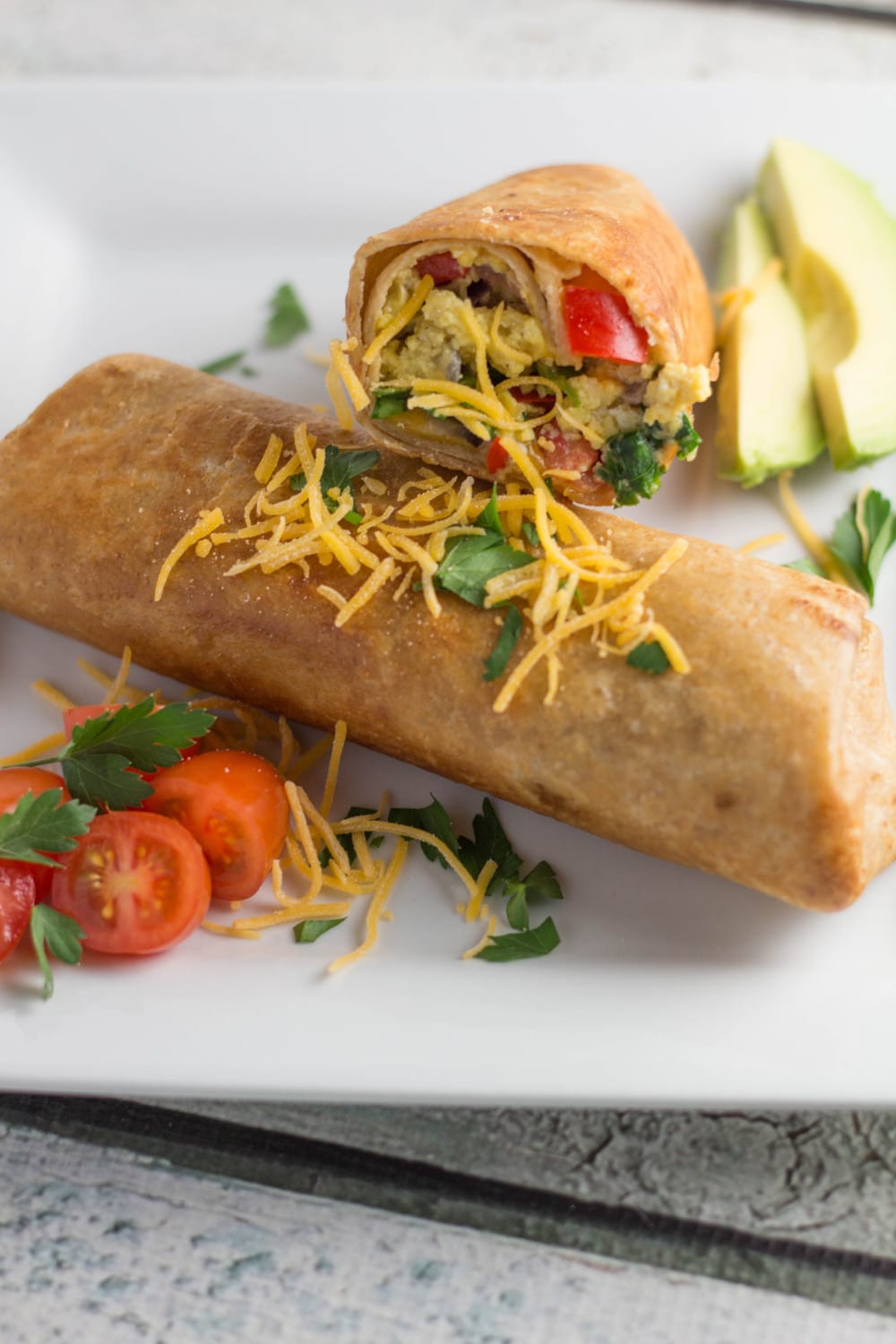 Veggie-Filled Breakfast Crunch Wrap Burrito | Krollskorner.com