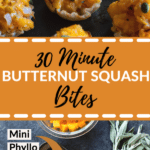 butternut squash in a mini phyllo shell