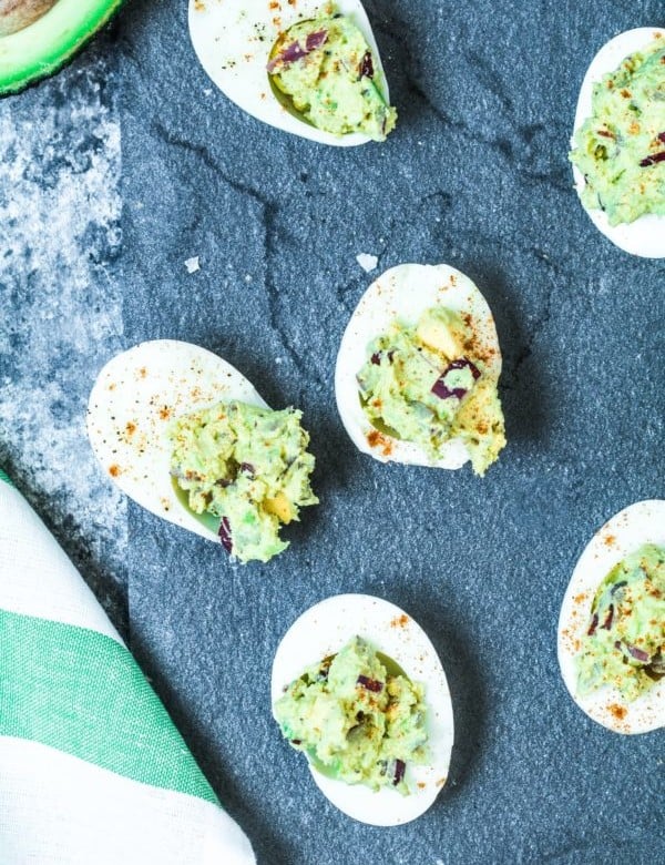 Crack into these Avocado Deviled Eggs, you won't regret it! | Krollskorner.com