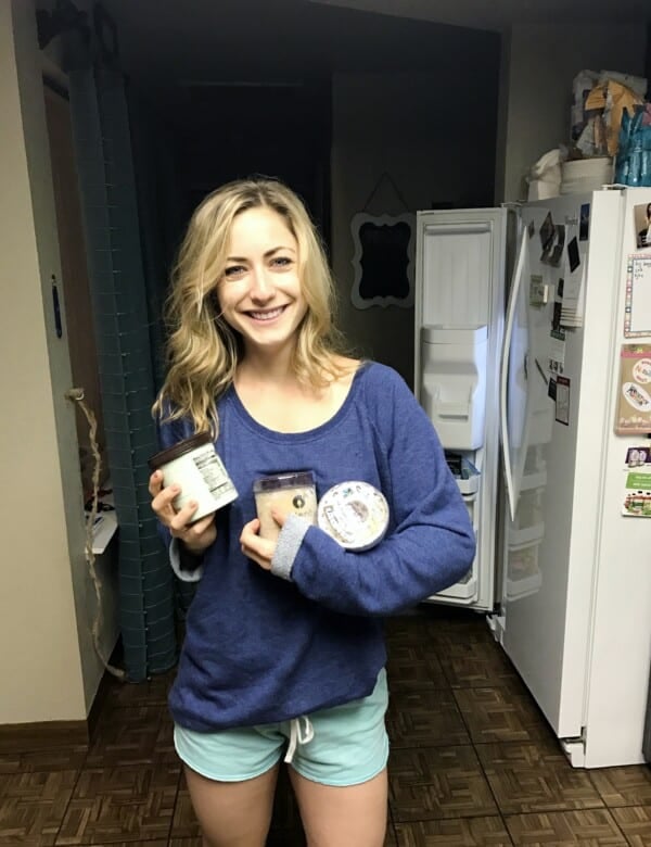 Just a girl and her ice cream!