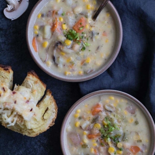Instant Pot Corn and Potato Show - 30 minute gluten free soup! krollskorner.com
