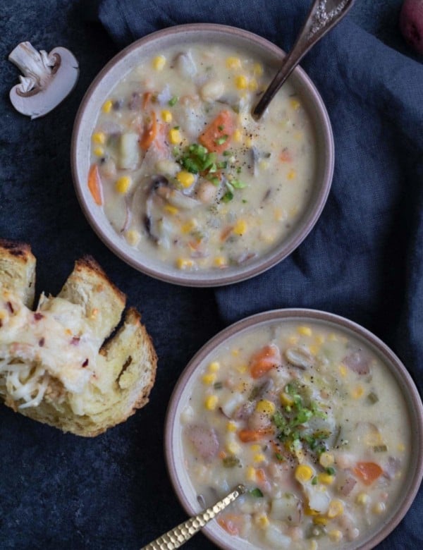 Instant Pot Corn and Potato Show - 30 minute gluten free soup! krollskorner.com