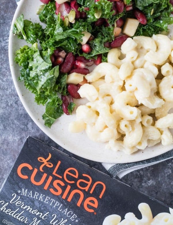 Try this easy and nutritious way to Balance Your Plate with Lean Cuisine's Vermont Cheddar Mac and Cheese and a Fall Protein Salad! |#BalanceYourPlate