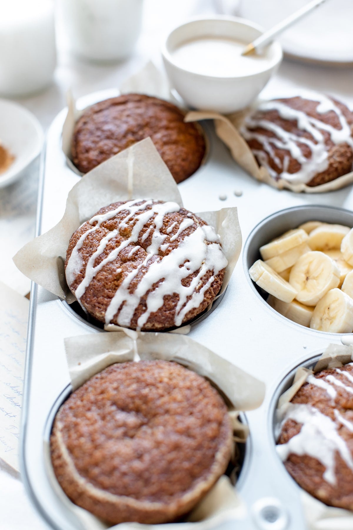 jumbo muffins in a muffin tin