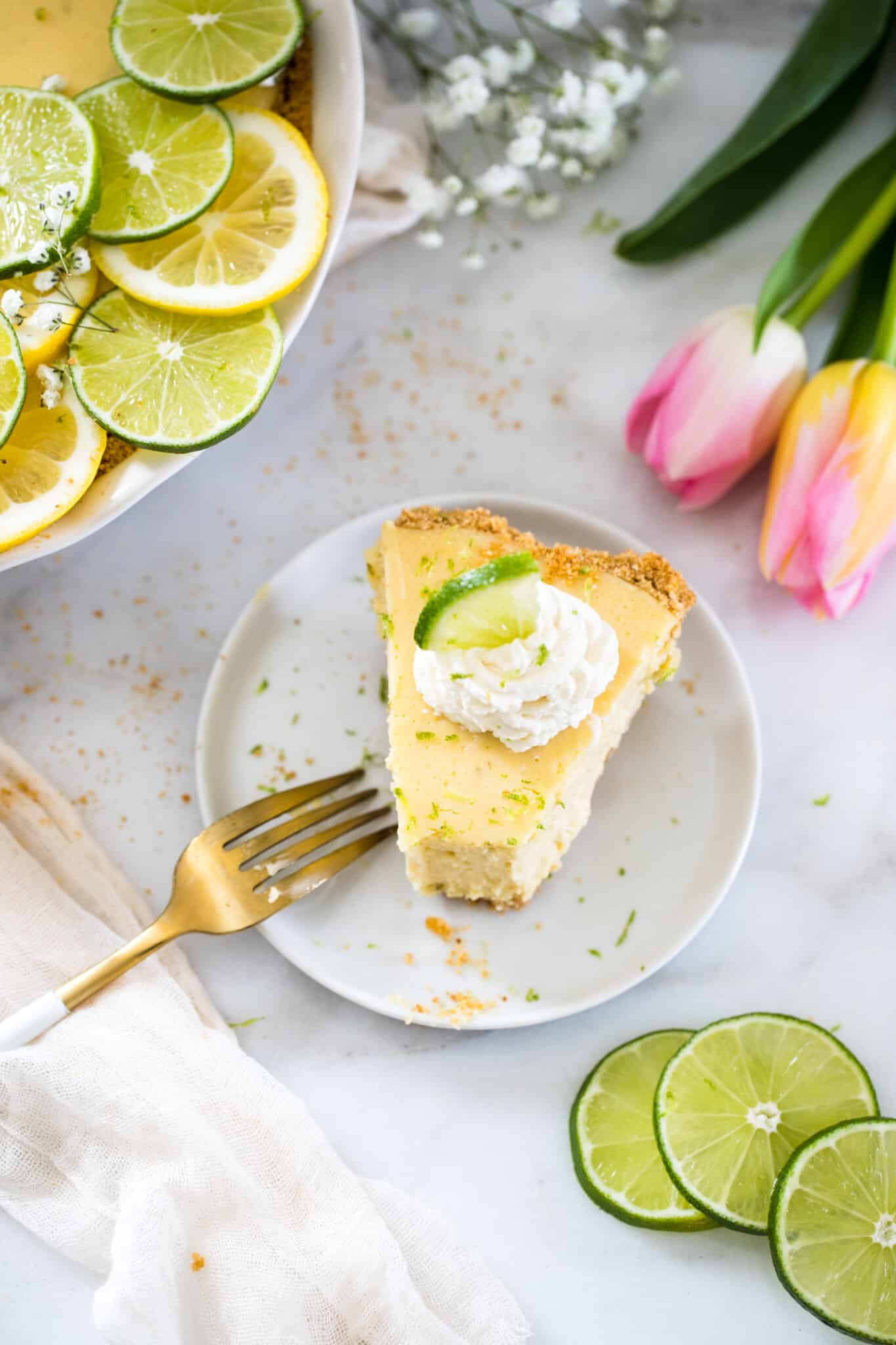key lime with on a marble board