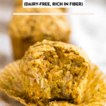 zucchini carrot muffin on a cooling rack