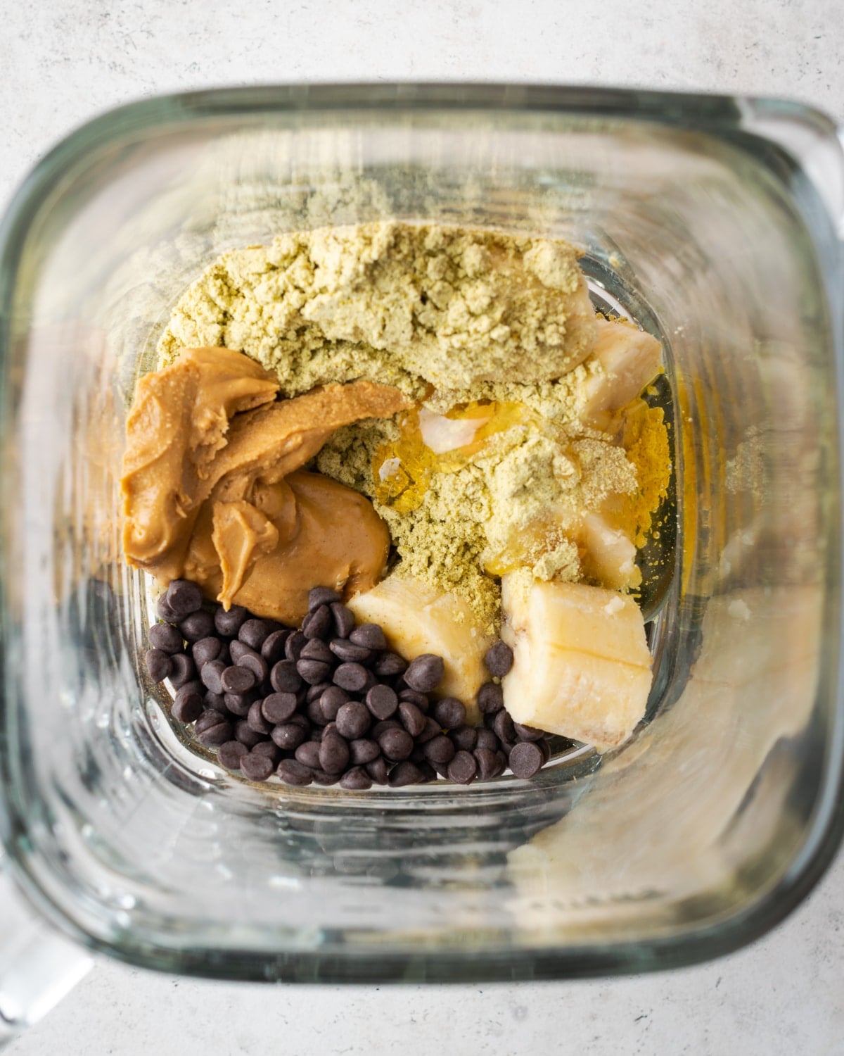 ingredients for a smoothie in a blender