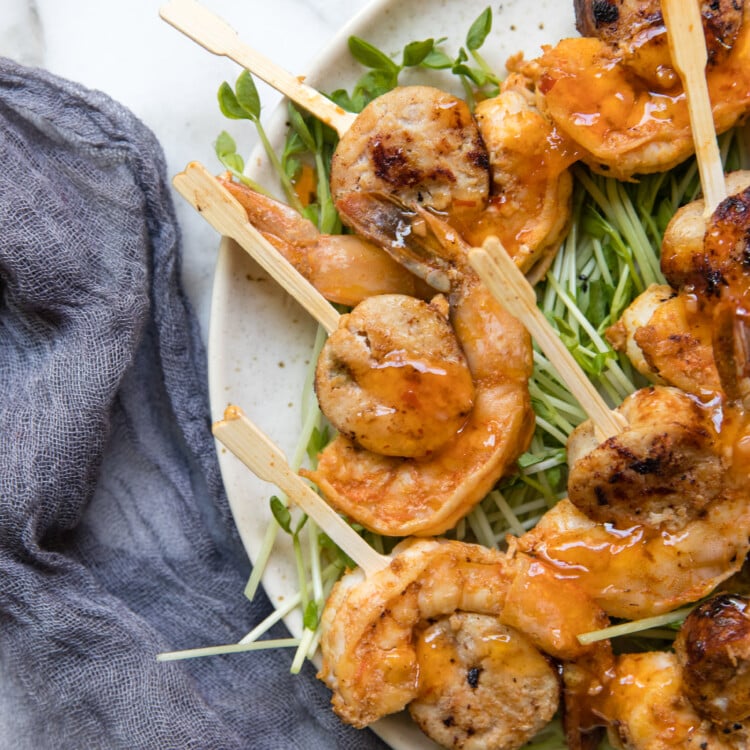 sausage and shrimp on a toothpick
