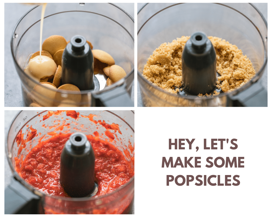 step by step photos of how to make strawberry popsicles 