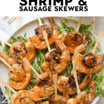 sausage and shrimp on a toothpick
