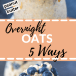overnight oats in a glass jar