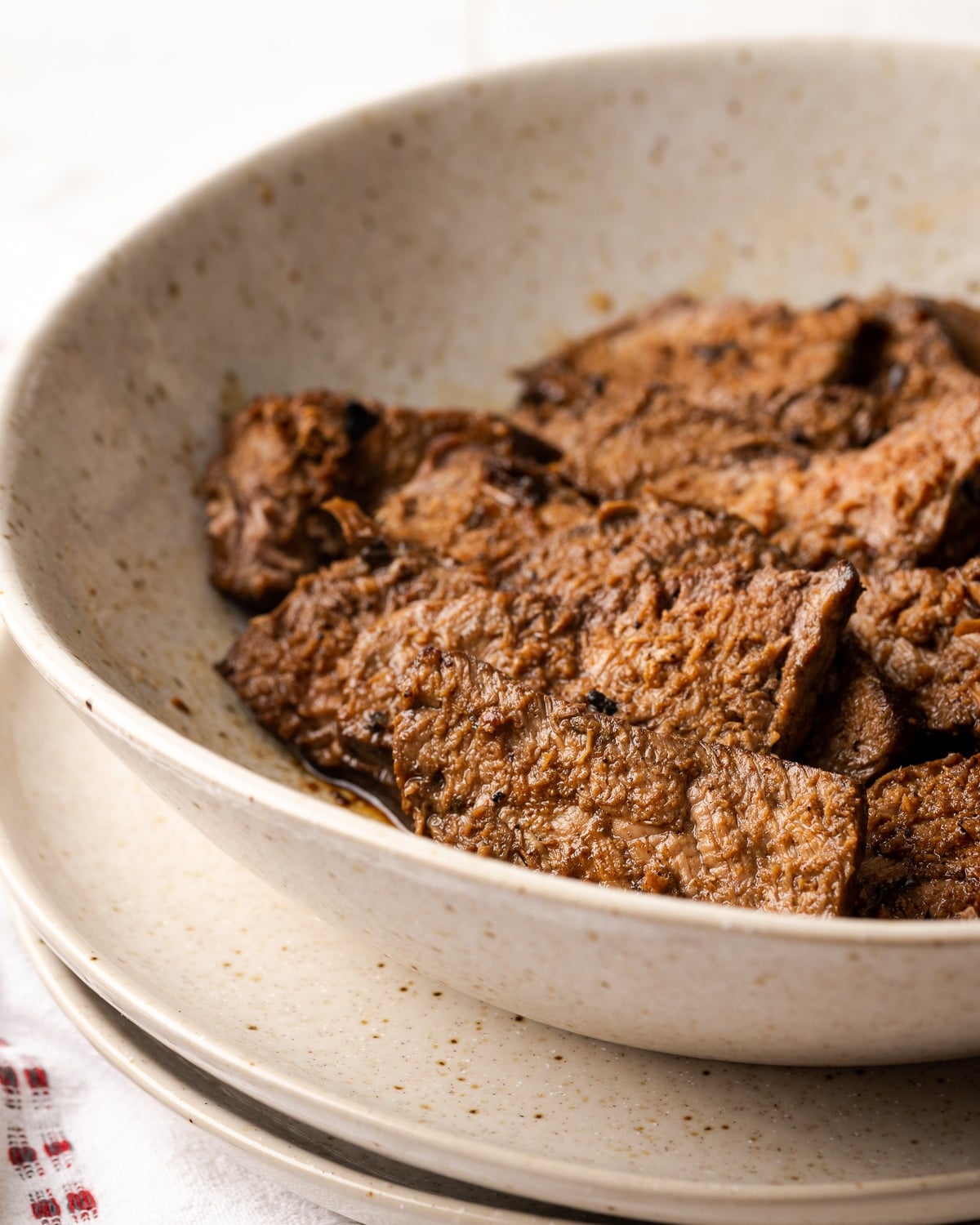 carne asada steak in a bowl