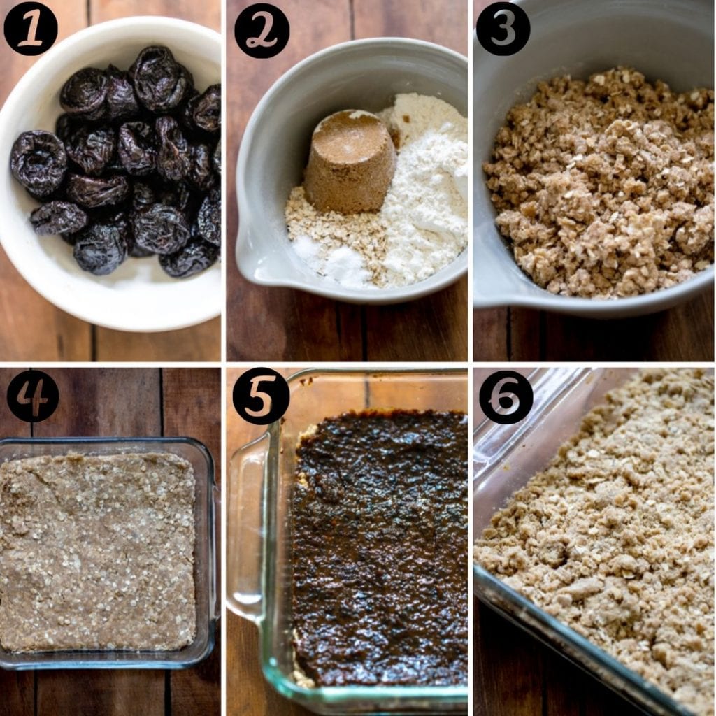 step by step photos of how to make prune bars