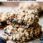 easy oatmeal prune squares on parchment paper