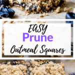 easy oatmeal prune squares on parchment paper