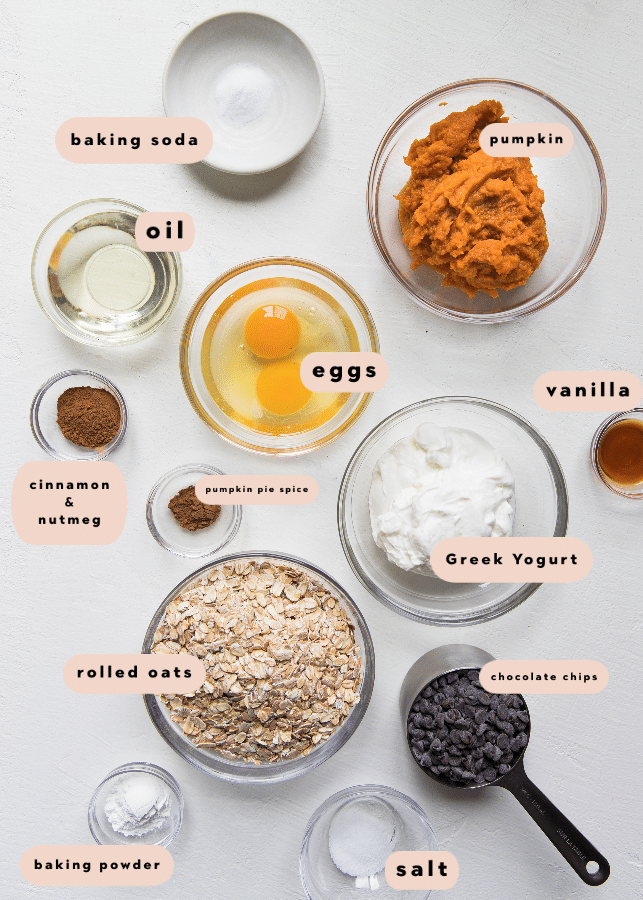 all of the ingredients needed to make blender muffins