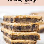 coffee toffee bars on parchment paper