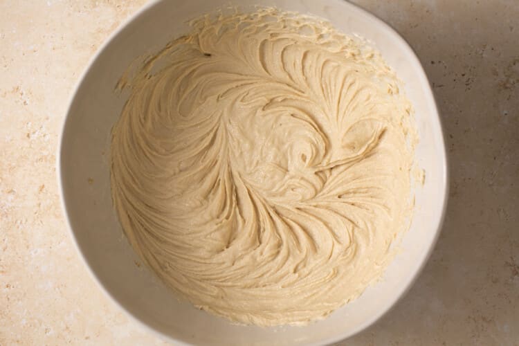 mixed ingredients for apple pie bars