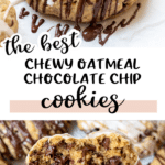 oatmeal raisin cookies with glaze on top