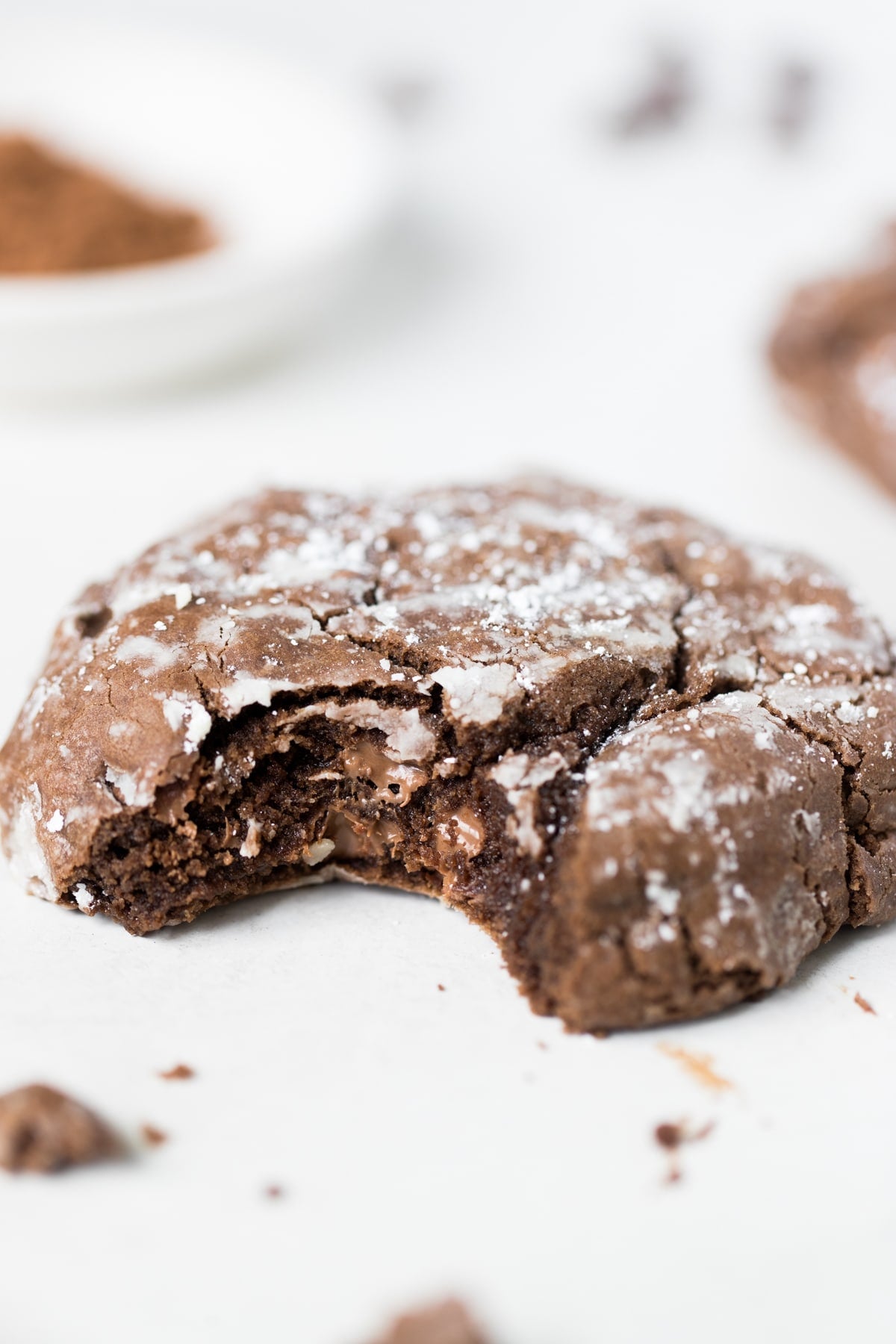 A chocolate cookie on a plate