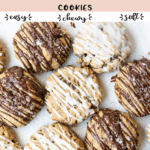 oatmeal raisin cookies with glaze on top
