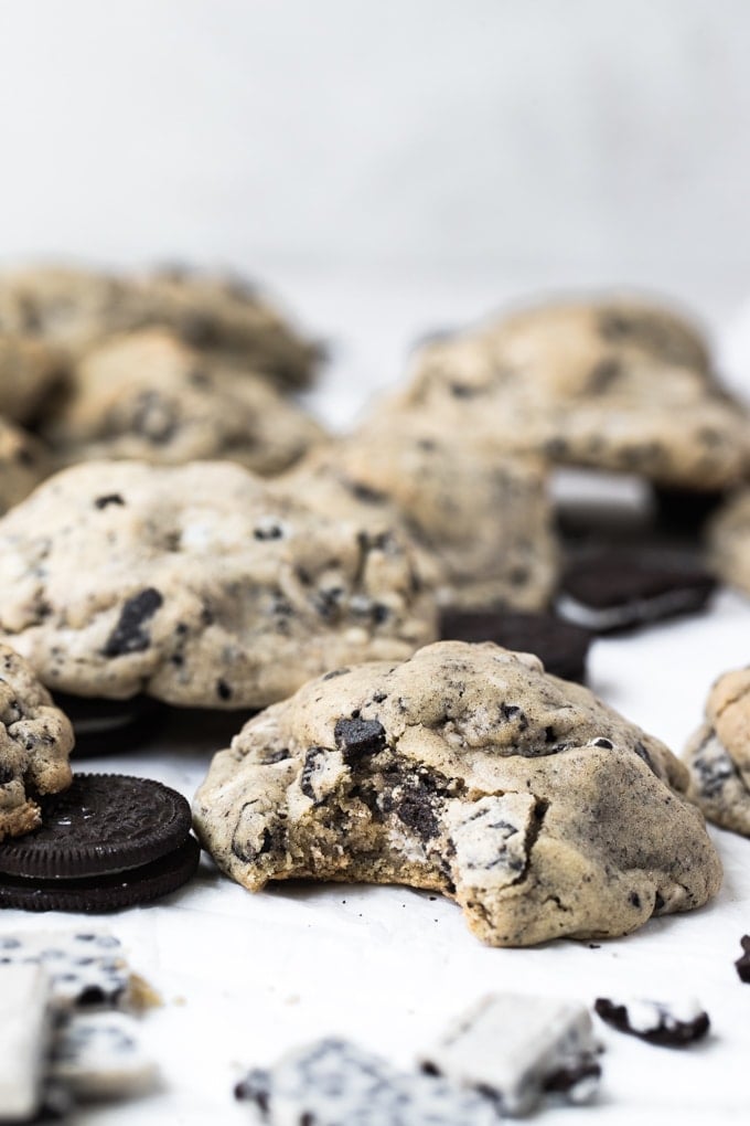 Cookies on parchment paper