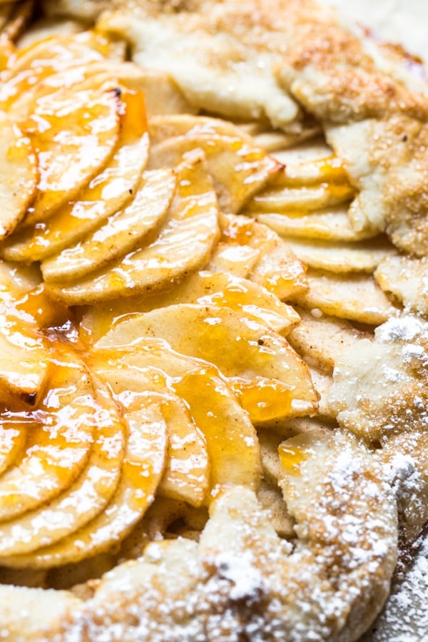 a freshly baked apple galette