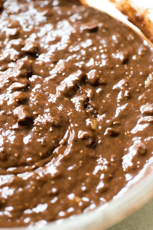 chocolate banana muffin batter