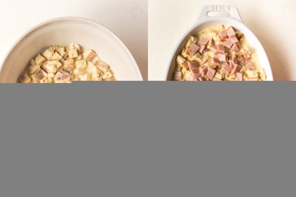 step by step photos of making eggs benedict casserole
