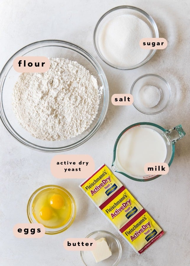 sweet dinner roll ingredients needed
