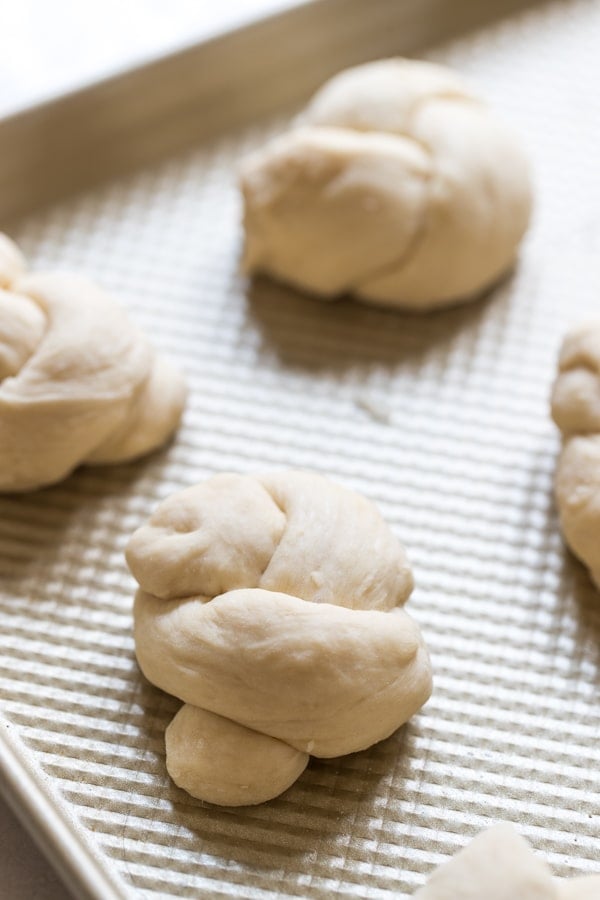 dough on a baking sheet 