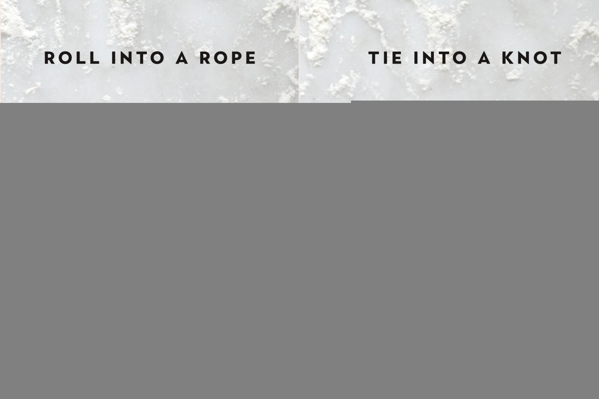 how to tie a bread roll in a knot