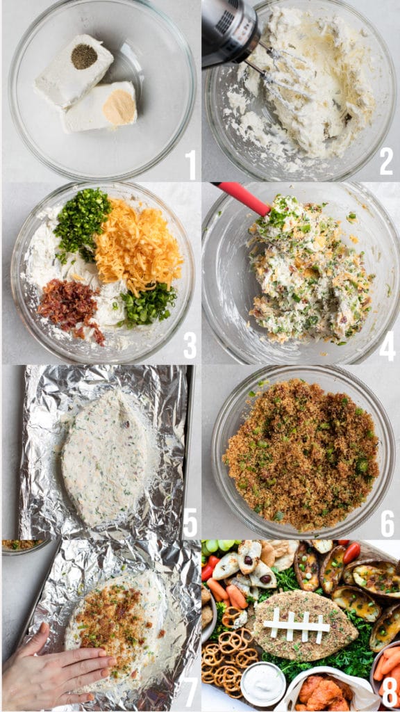 step by step photos of making a cheese ball