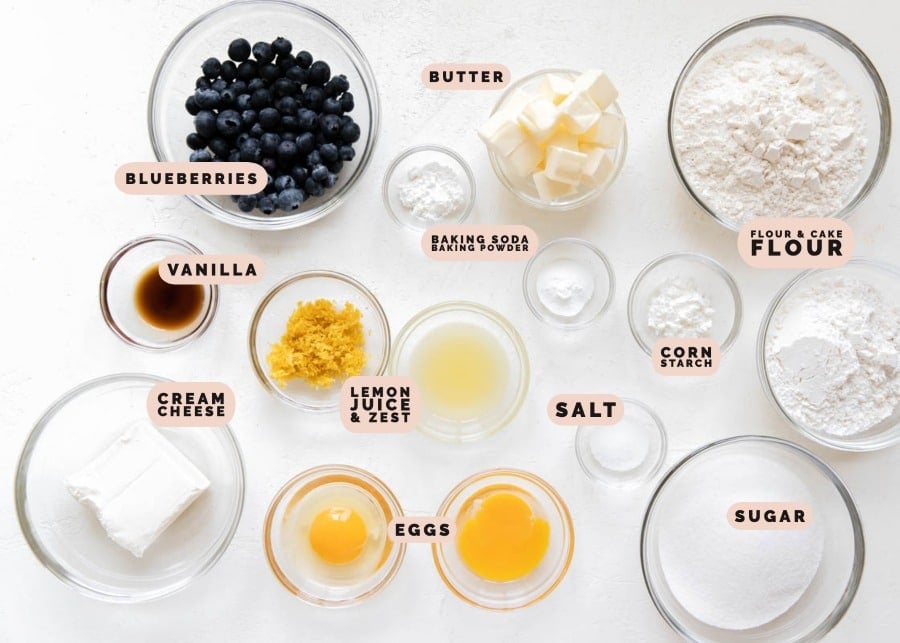 ingredients in small glass bowls