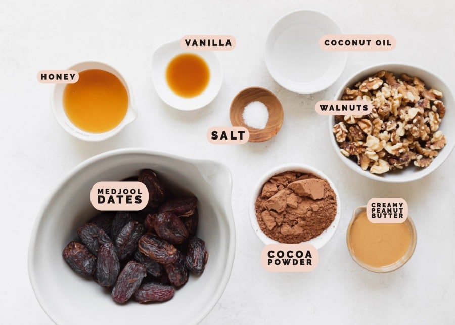 ingredients to make healthy brownies