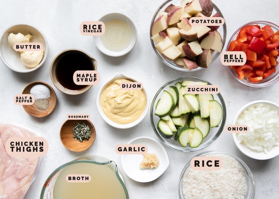 ingredients needed to make a sheet pan meal