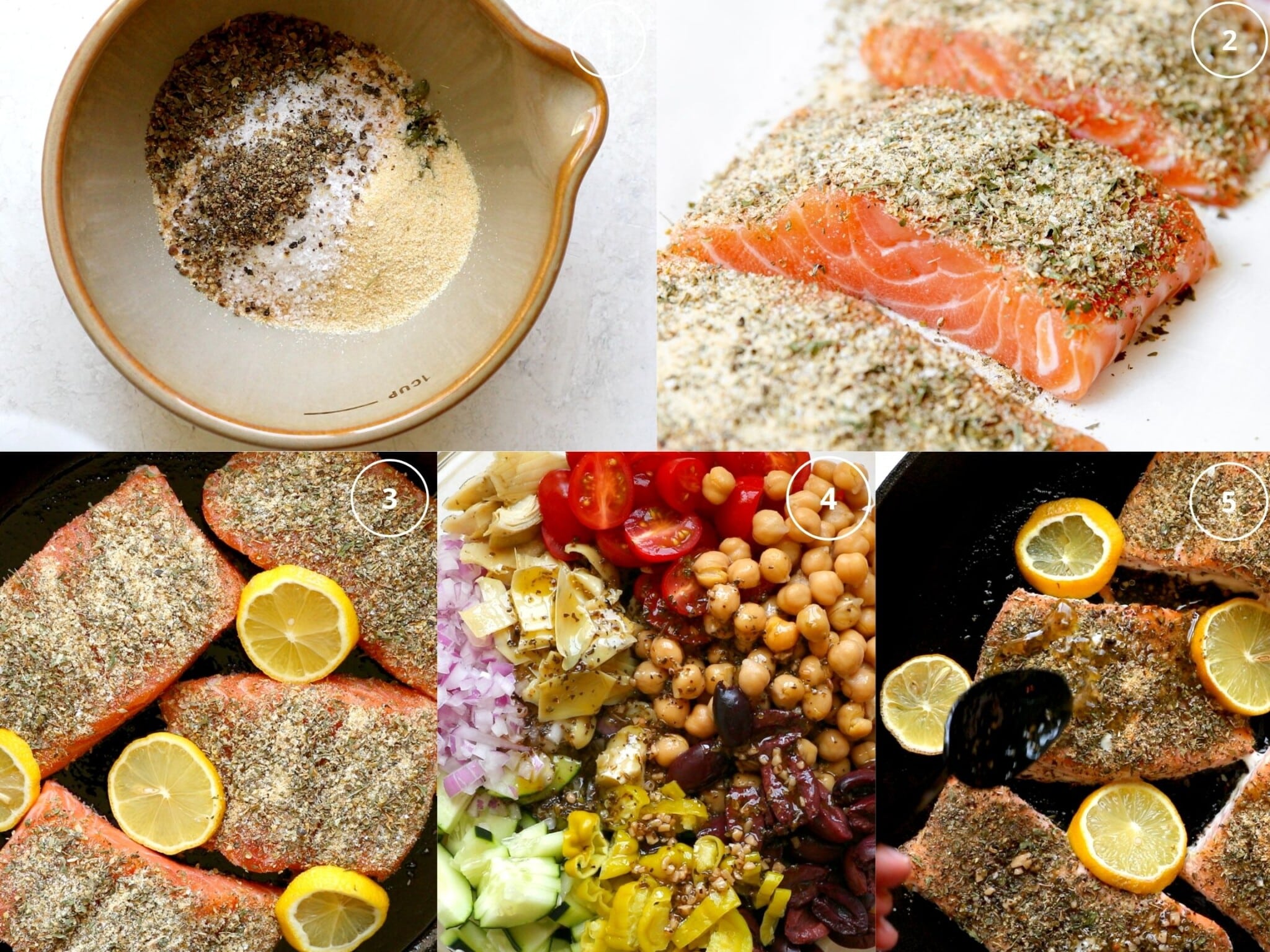 step by step photos making salmon