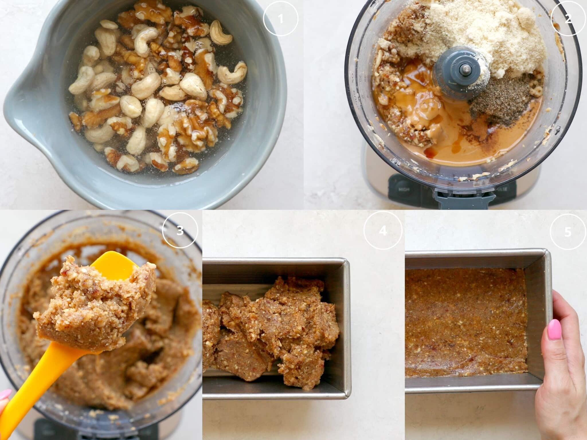 step by step directions making protein bars