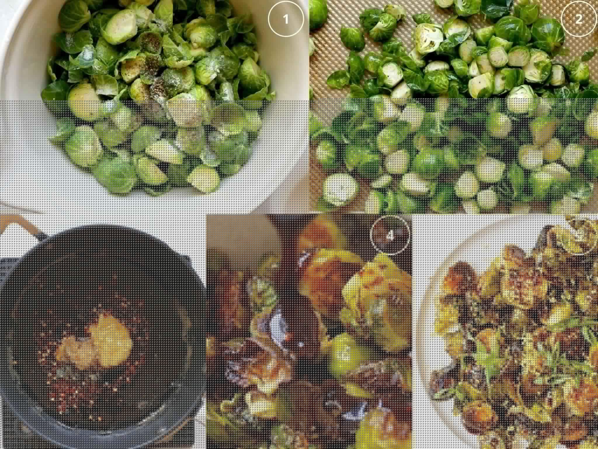 step by step photos making roasted brussels