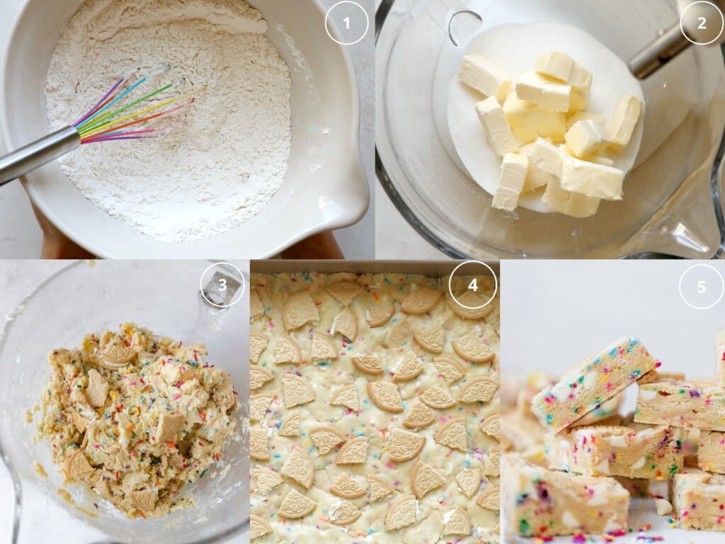 step by step photos making sugar cookie bars