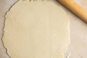 rolled out pie dough