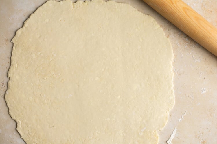 rolled out pie dough