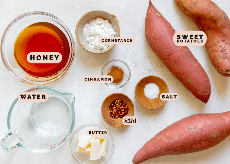 ingredients in small glass bowls 