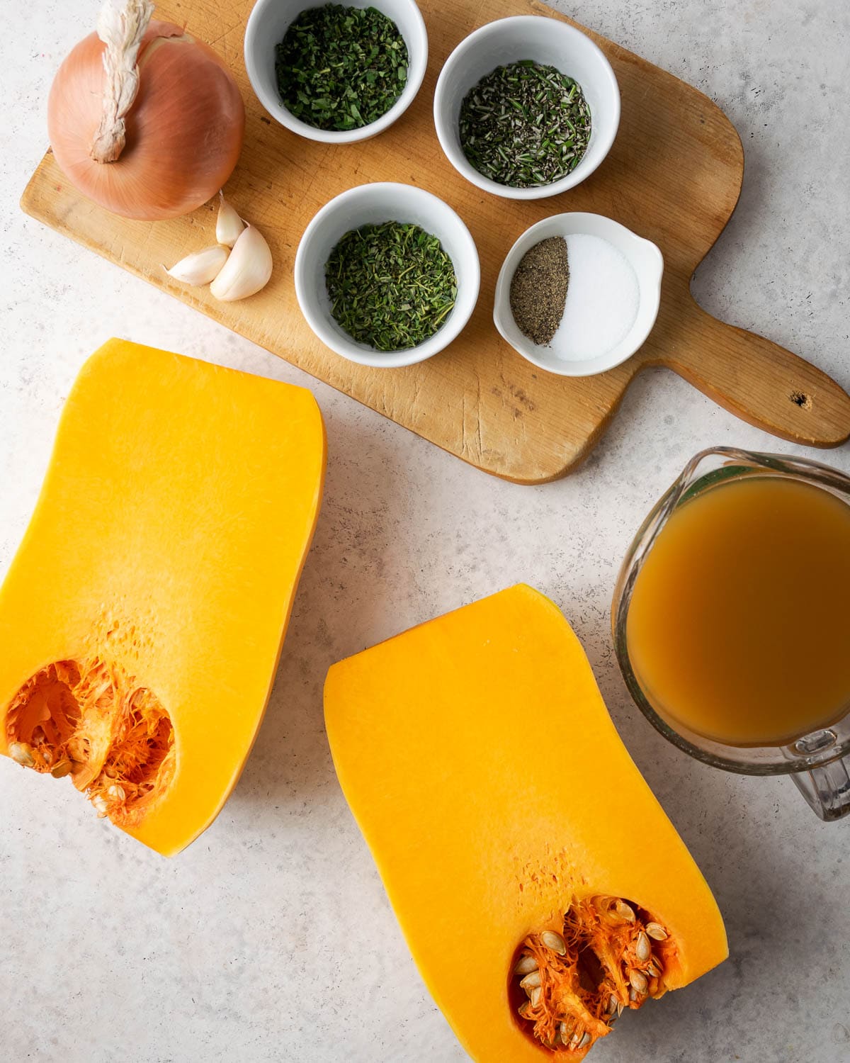 ingredients needed to make butternut squash soup