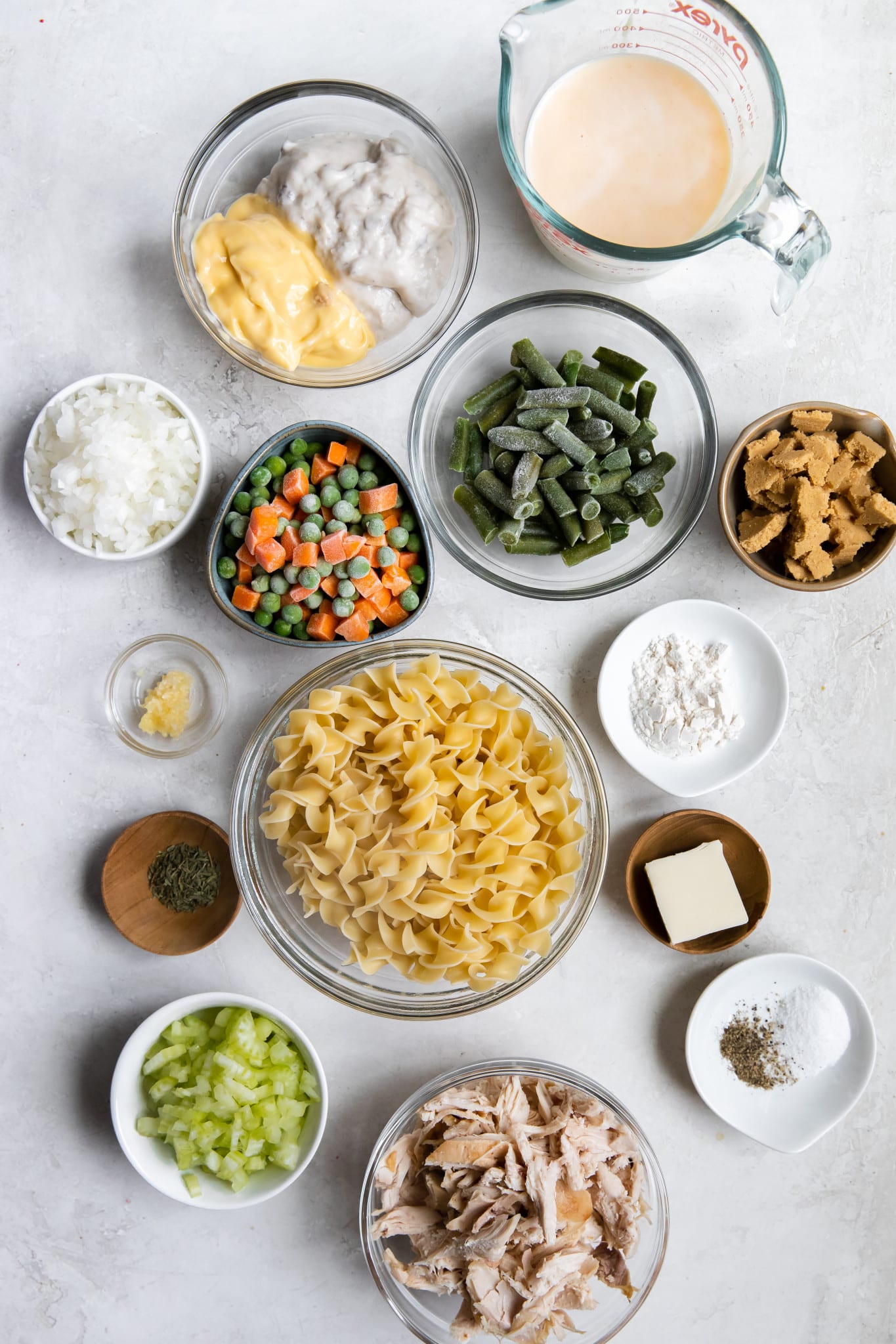 ingredients for chicken pot pie casserole