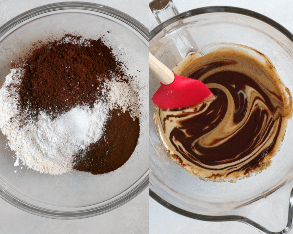 dry ingredients in a mixing bowl 