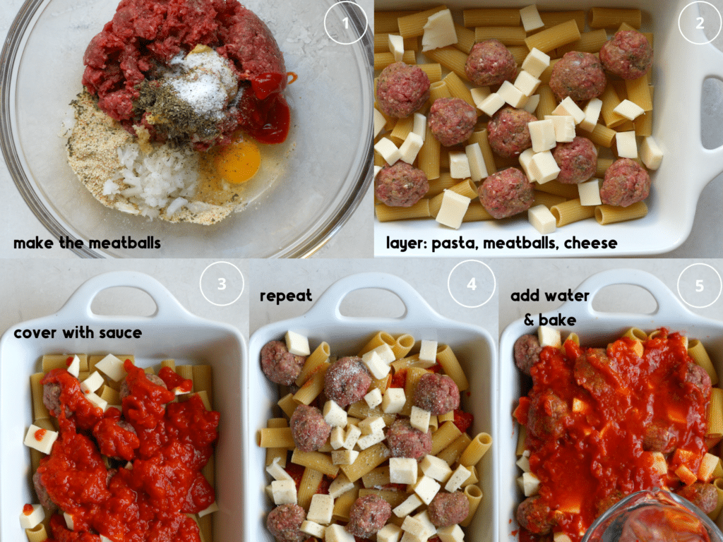 step by step photos making a pasta dinner