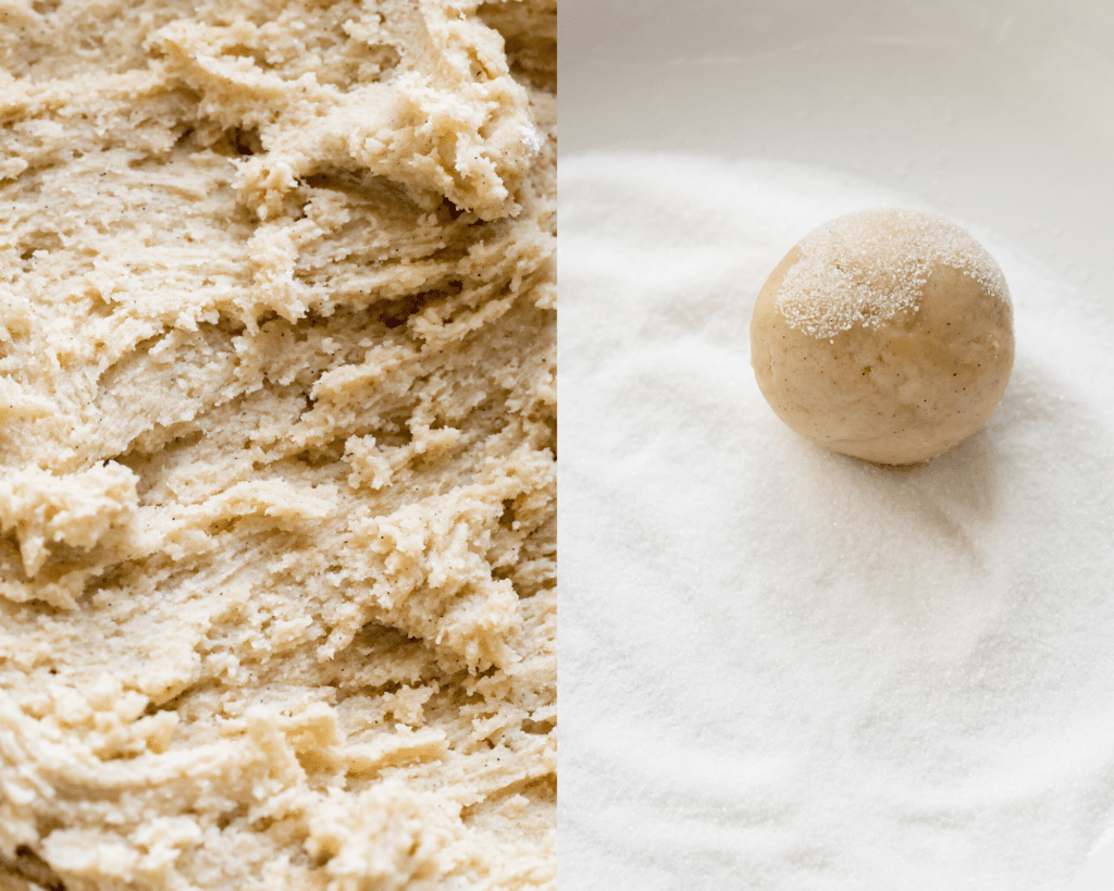 cookie dough rolled in sugar