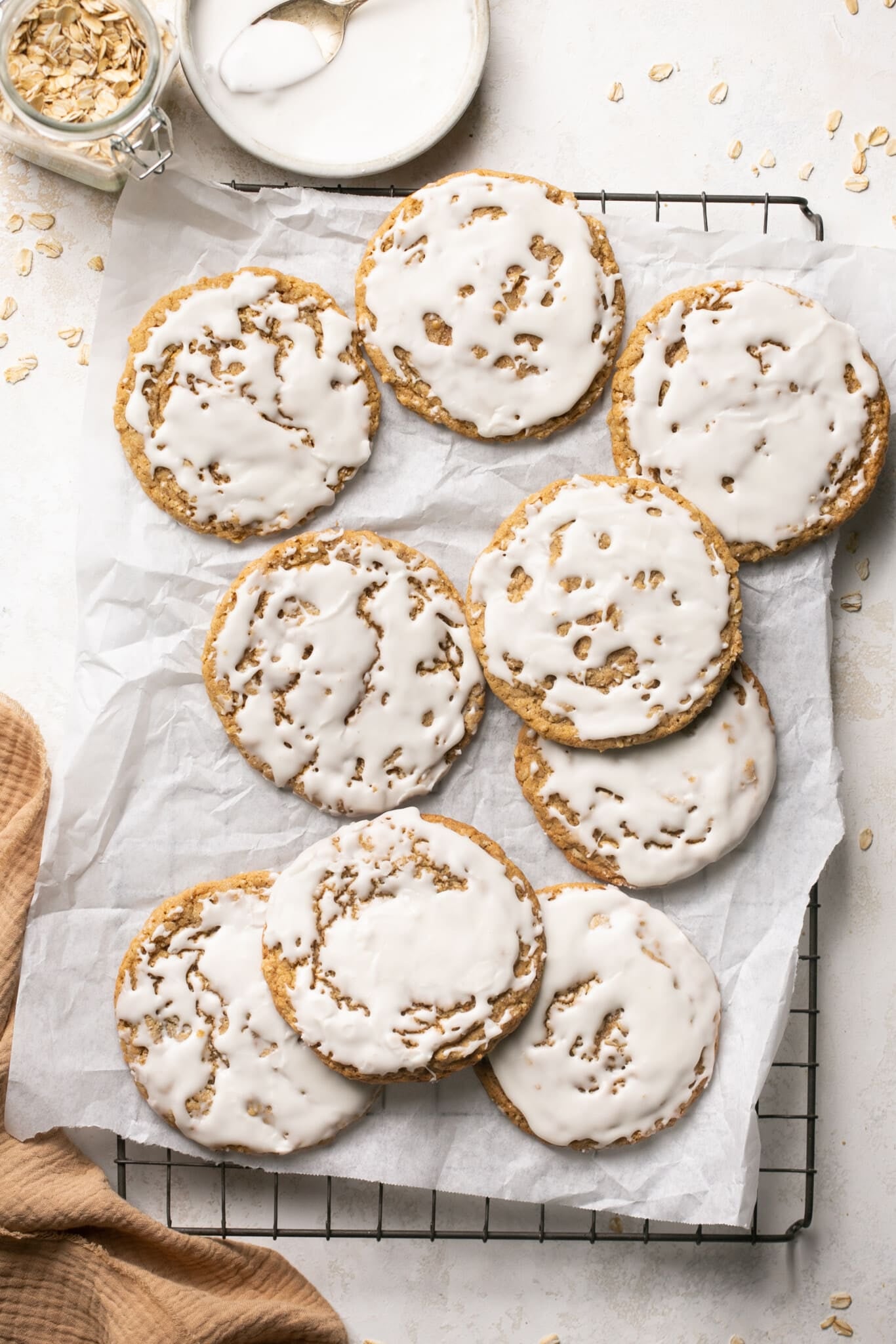cookies with a glaze on top. 